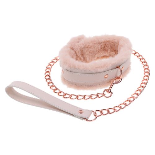 peaches-n-creame-fur-collar-leash