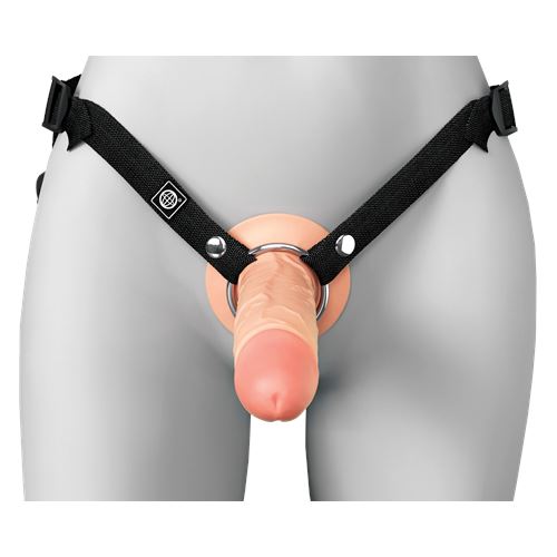 fantasy-x-tensions-elite-7-silicone-hollow-strap-on---dual-density---light