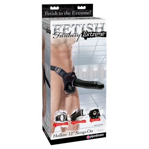 fetish-fantasy-extreme-hollow-12-inch-strap-on-black