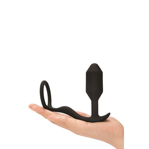 b-vibe---snug-tug---verzwaarde-anaalplug-met-cockring